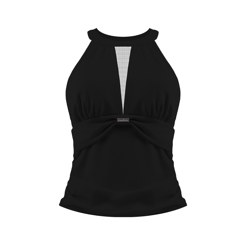 Mesh Halter Tank - Black
