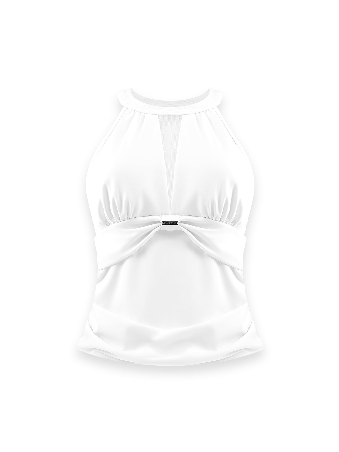CONSTANCE Camiseta sin mangas con cuello halter - Blanco París