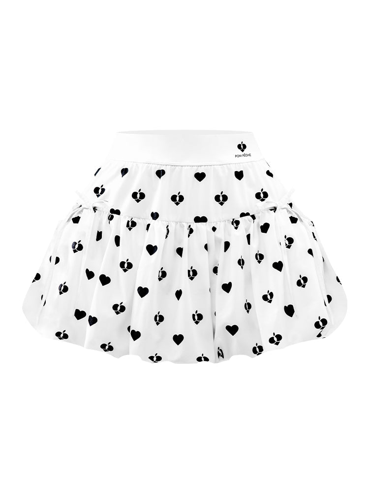 Bubble A-Line Tennis Skirt - White