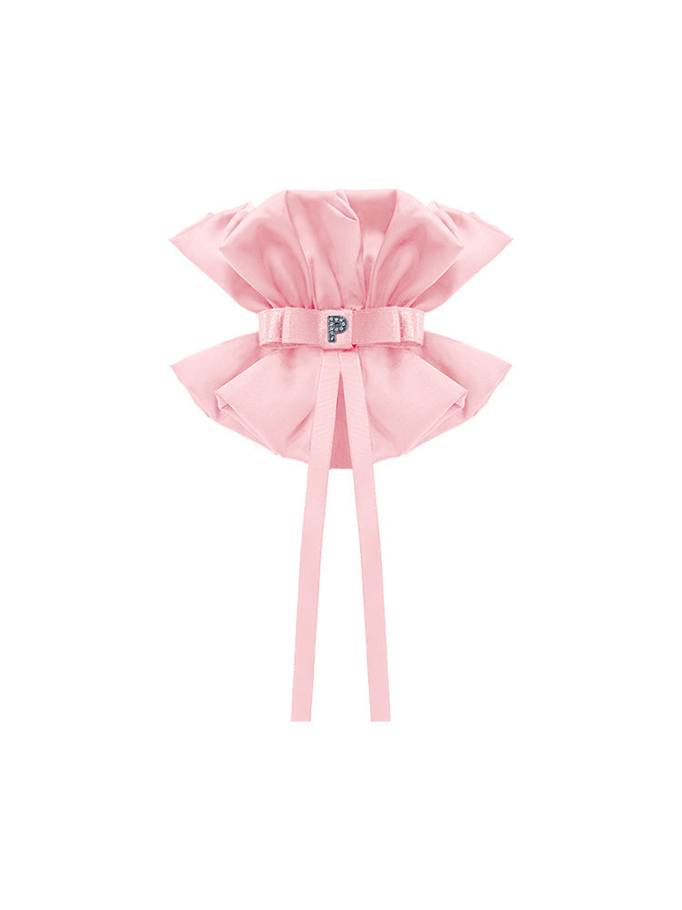 AURORA BOW SCRUNCHIE - CHERRY BLOSSOM PINK