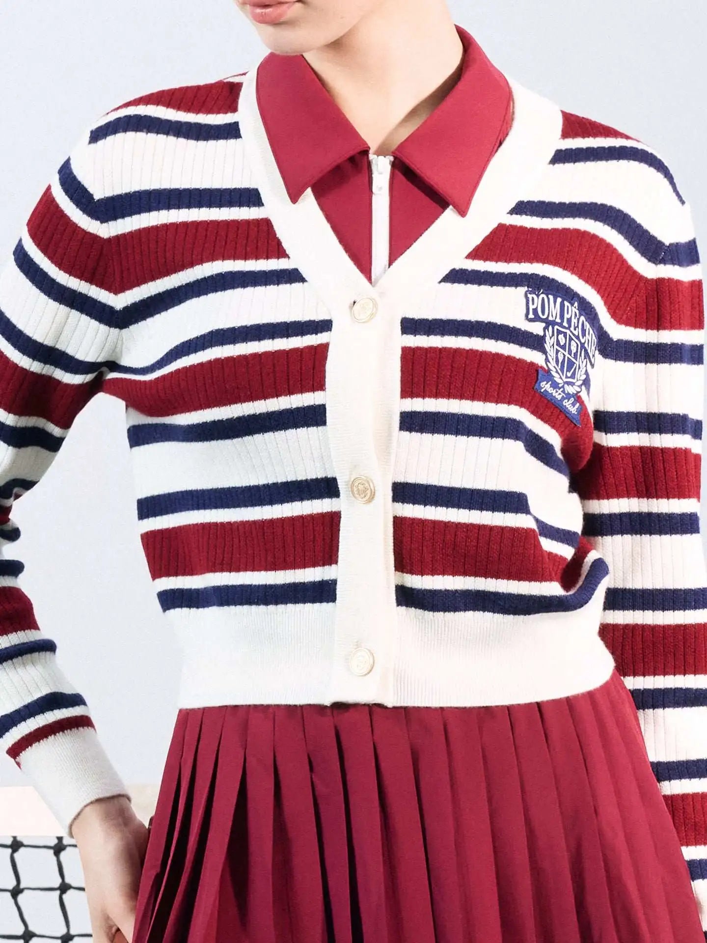 Woman wearing a cardigan