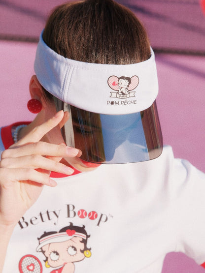 Betty Boop Tennis Visor - White