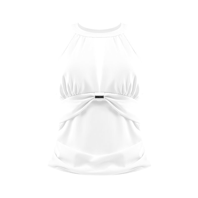 Mesh Halter Tank - White