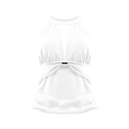 Mesh Halter Tank - White