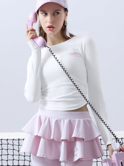 BRINLEY Camiseta de manga larga bordada