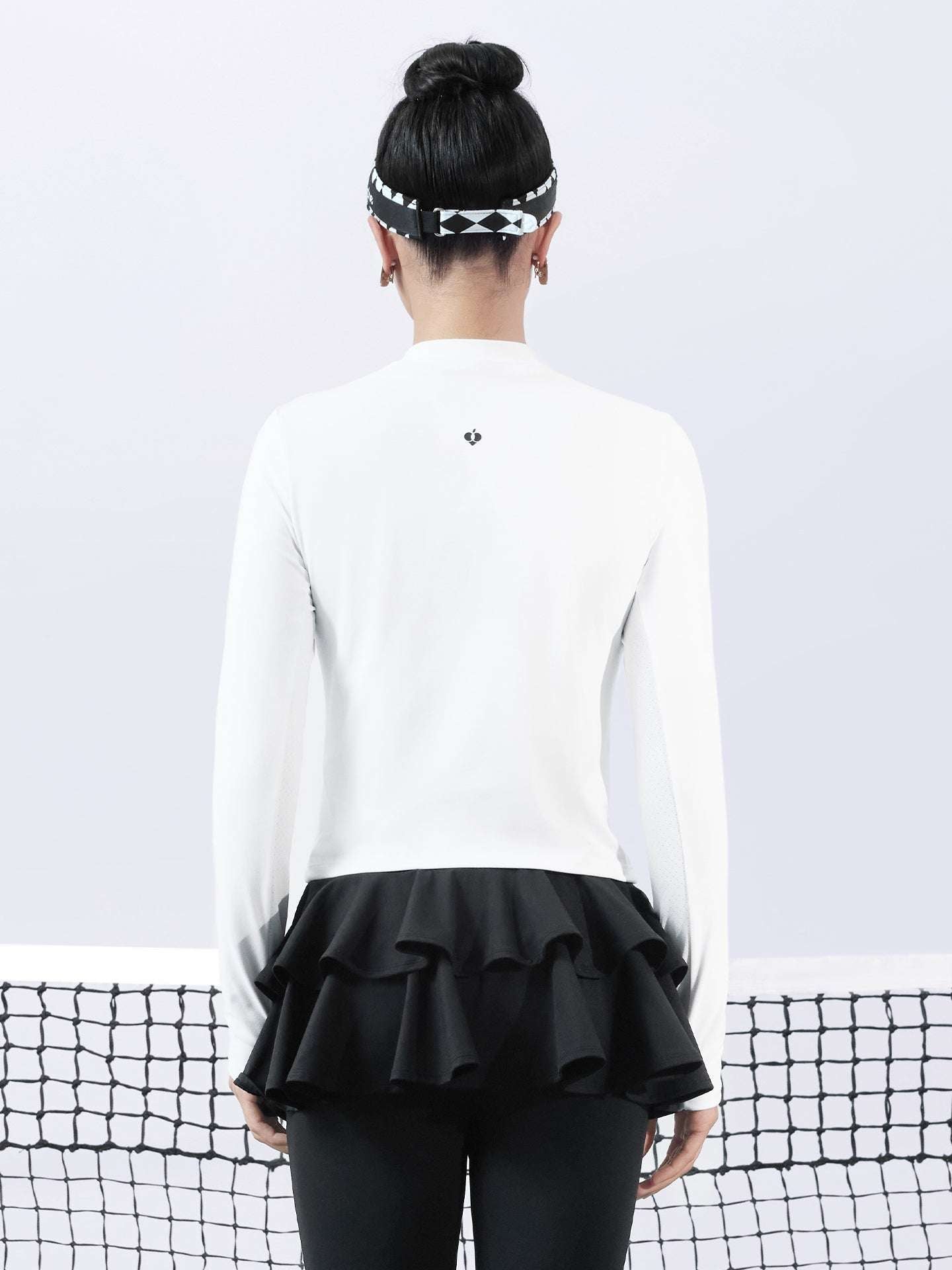 XAVIERA Bow Long Sleeve Top - Paris White