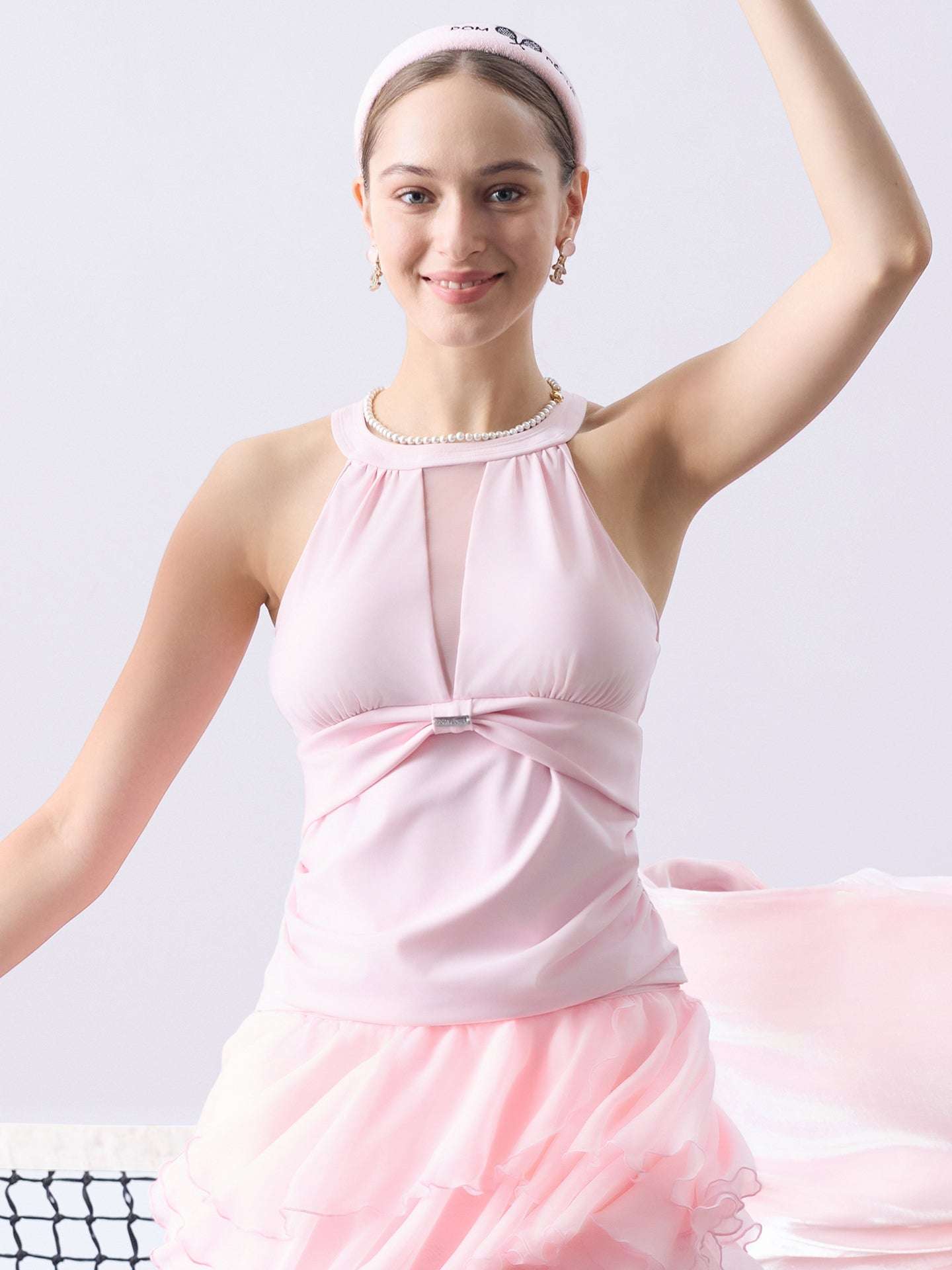 AMELIA Halter Tank Top - Cherry Blossom Pink
