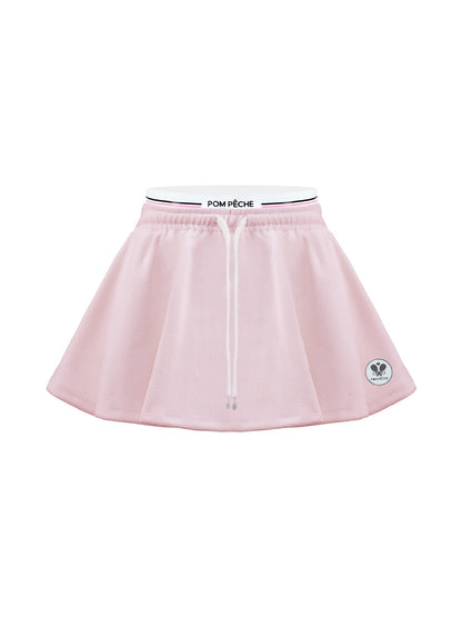 QADIRA Falda de tenis fluida de corte A - Rosa
