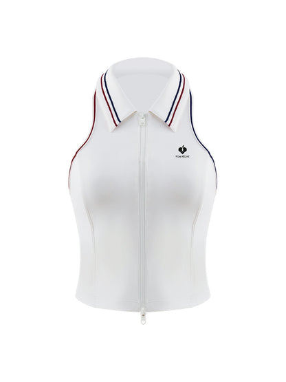 HARPER Edición limitada Top sin mangas con cremallera frontal