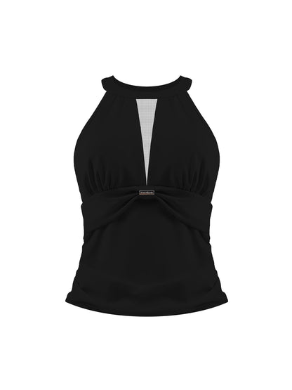 DALE Camiseta sin mangas con cuello halter - Chanson Black