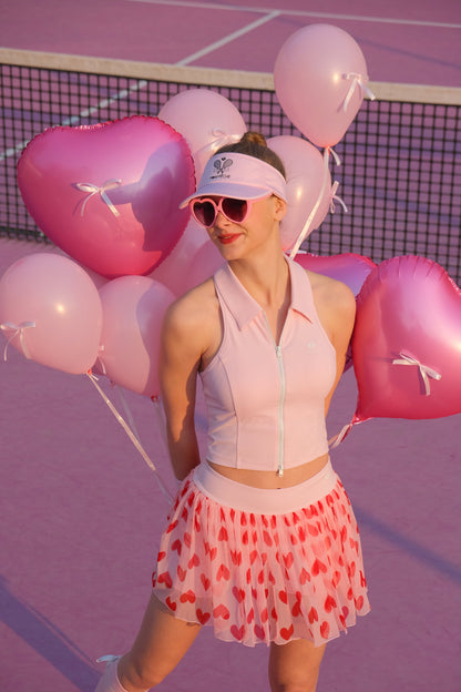 Rosaline Zip Top Rosa Sin Mangas