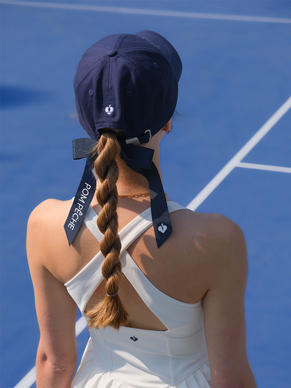 Gorra de tenis Naver azul marino con lazo