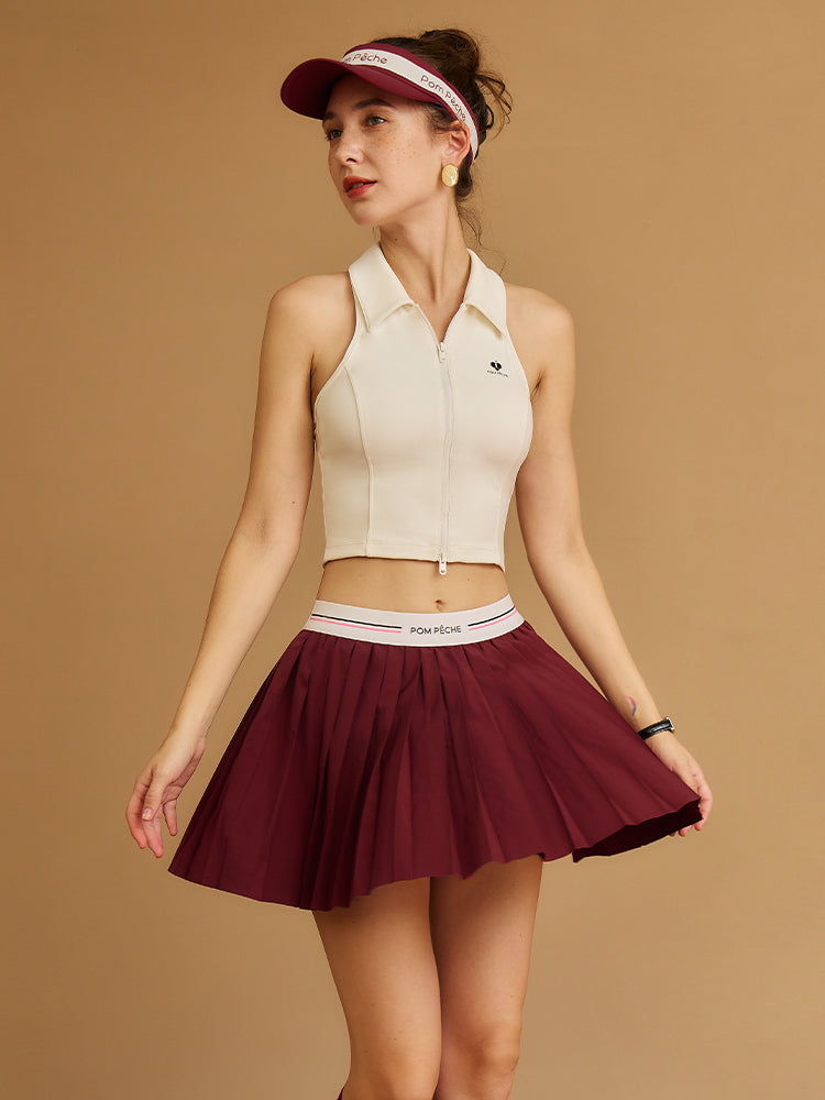 Nysia Falda de tenis 2 en 1 color Burdeos