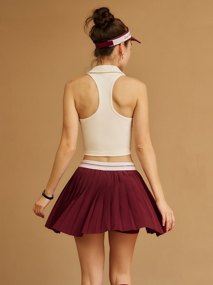 Nysia Falda de tenis 2 en 1 color Burdeos