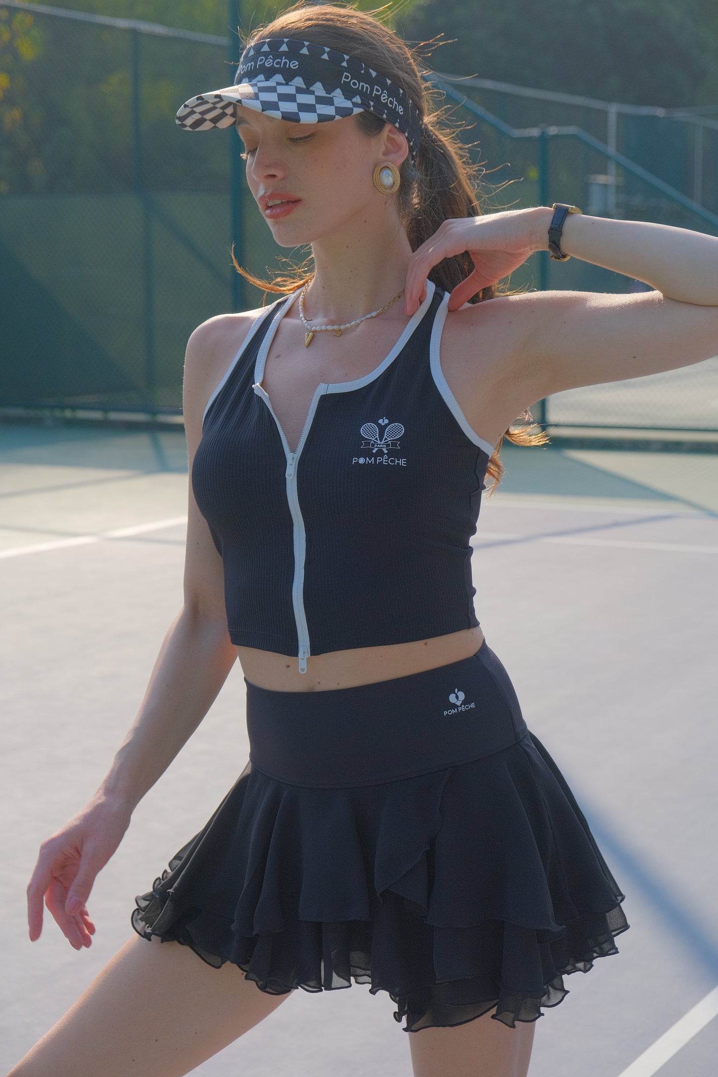 TINA Falda de tenis de hadas negra