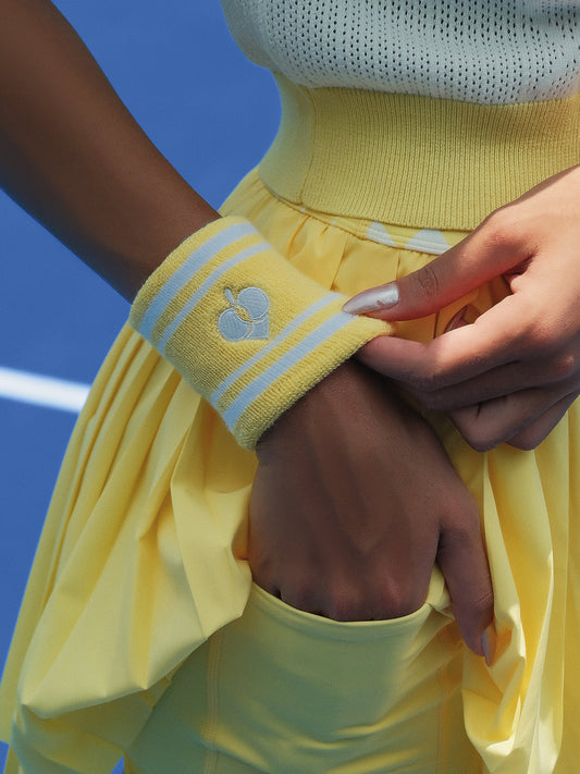 WB-YELLOW Pulsera deportiva amarilla de felpa