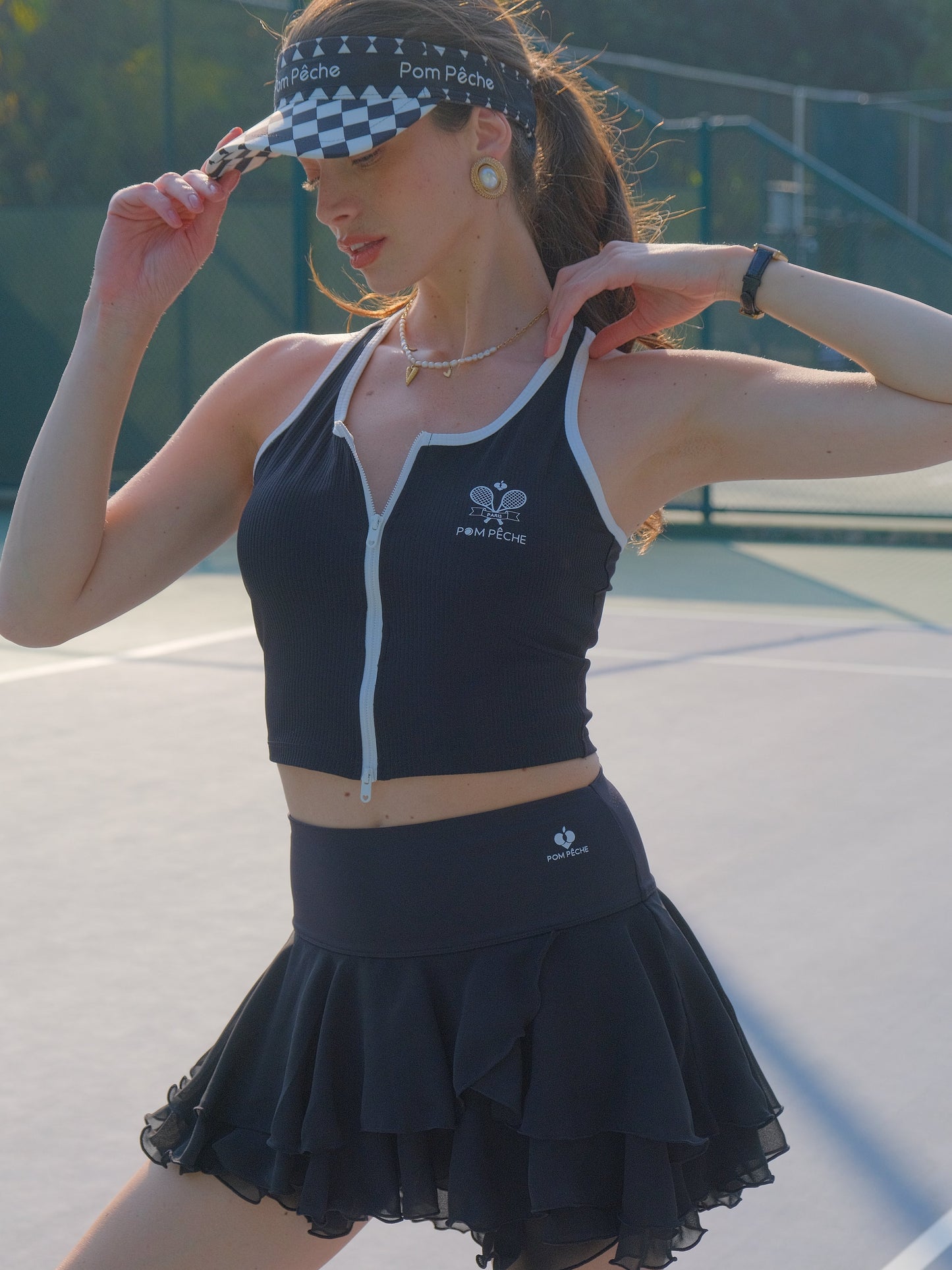 TINA Falda de tenis de hadas negra