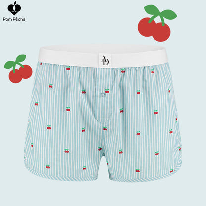 Cherry Print Beach Shorts